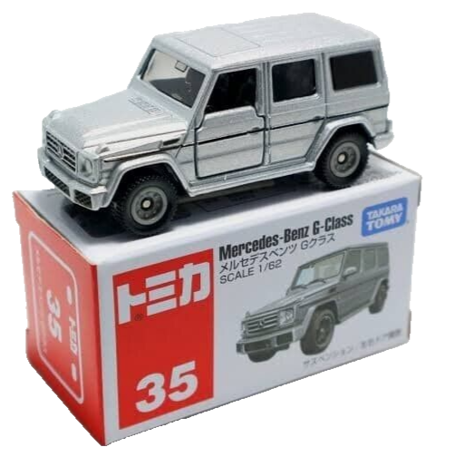 Takara Tomy Tomica No. 35 Mercedes-Benz G-Class (Scale 1/62) – Silver Diecast Model Car